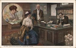 The Bell Telephone Announces Unexpected Guests Postcard