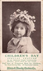 Mitchell Moody Carton Co. - Full Line of Trimmed Hats for Children Postcard