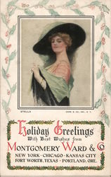 Holiday Greetings with Best Wishes from Montgomery Ward & Co. Postcard