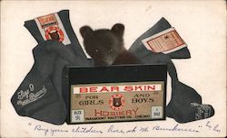 Bear Skin Hosiery for Girls and Boys-Paramount Knitting Co. Postcard