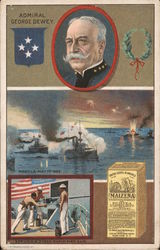 Admiral George Dewey, Manillla May 1st 1899, Serving a 3 Inch Rapid Fire Gun - Maizena - The National Starch Manufacturing Company Postcard