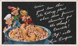 Snap! Crackle! Pop! Rice Krispies We've Just Been thru the Kellog Plant Where These Famous Characters Put the Snap! Crackle! Pop! Into Rice Krispies Postcard
