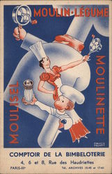 Art Deco Moulin Legume Postcard