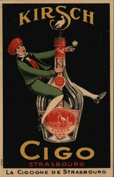 Kirsch Brandy - Cigo Brand Postcard