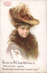 Bour Quality Coffee Royal Garden Teas - Here's to the love that lies in woman's eyes and lies and lies and lies! Postcard