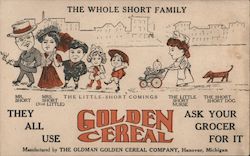 They all use Golden Cereal. Ask your grocer for it - The Oldman Golden Cereal Company Hanover, MI Postcard Postcard Postcard