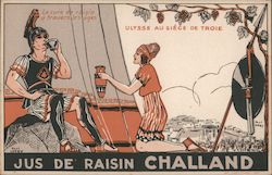 Ulysses at the Siege of Troy - Challand Grape Juice Postcard
