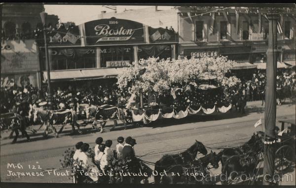 Japanese Float - Partola Parade - Oct 21, 1909 San Francisco California