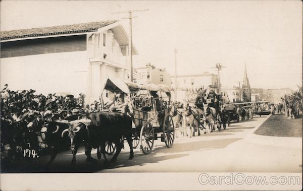 Portola Parade Oct 21, 1909 at Mission Dolores San Francisco California