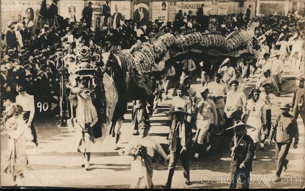 Portola Festival Parade featuring a Chinese Dragon San Francisco California