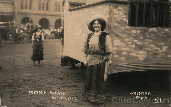 Woman, Portola Parade Oct. 24, 1913 San Francisco California