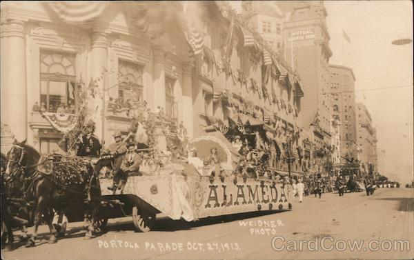 Alameda Float, Portola Parade - October 24, 1913 San Francisco California
