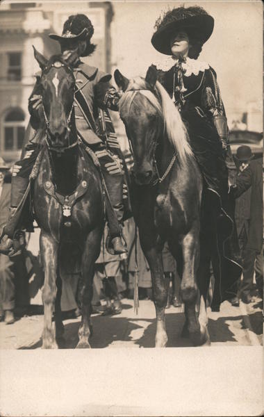 Portola Festival: Don Gaspar & Queen Virgilia on Horseback San Francisco California