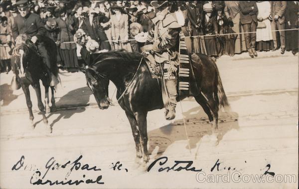 Portola Festival: Portola Carnival - Portola on horseback San Francisco California