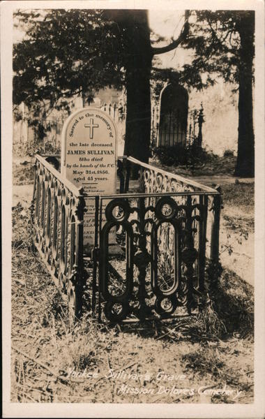Mission Dolores Gravestone of James Sullivan, who died in 1856 San Francisco California