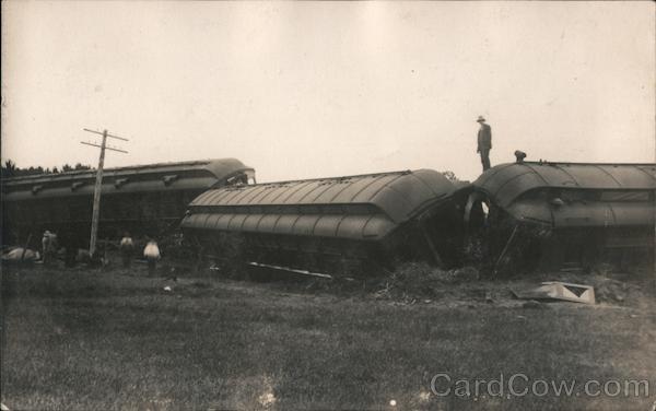 Site of a train wreck - These are the last 3 cars