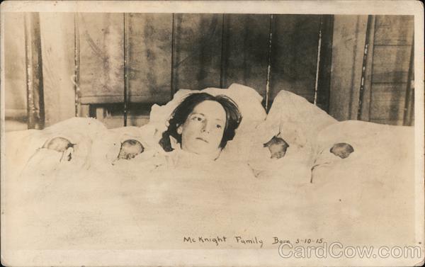 Quadruplets, McKnight Family Born 3/10/1915 Redding California