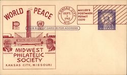 Midwest Philatelic Society 1962 Kansas City, MO Commemorative Cancels Postcard Postcard Postcard