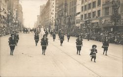 Girls Dressed as Portola, Festival Parade Postcard