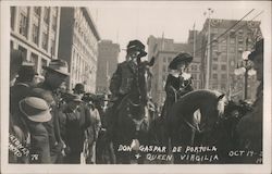 Don Gaspar & Queen Virgilia, Portola Festival Postcard