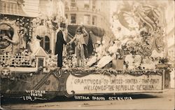 Portola Parade Oct 24, 1913 Float Gratitude to United States from China, Uncle Sam San Francisco, CA Weidner Postcard Postcard Postcard