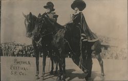 Portola Festival Don Gaspar on Horseback Postcard
