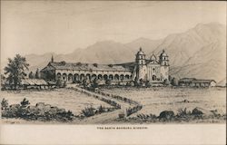 The Santa Barbara Mission Postcard