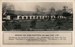 Mission San Juan Bautista California Postcard Postcard Postcard