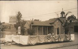 Parade float - Santa Cruz Mission Founded Aug 28, 1791 Postcard