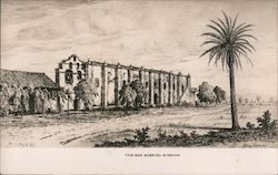 The San Gabriel Mission Postcard