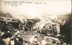 Pennsylvania Flyer Wreck Fort Wayne, IN Postcard Postcard Postcard