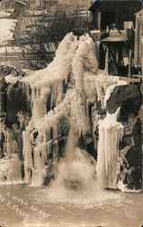 Ice Waterfall "A Work of Art by J. Frost" California Postcard Postcard Postcard