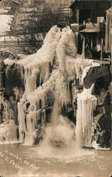 Ice Waterfall "A Work of Art by J. Frost" Postcard