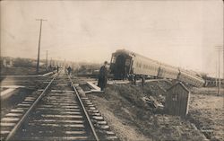 Passenger Train Wreck Near Woodstock Ontario Canada W.G. Round Postcard Postcard Postcard