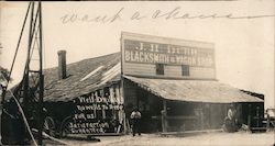 J.H. Duhr Blacksmith & Wagon Shop Well Drilling Postcard