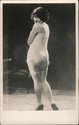 Woman in Lingerie Postcard