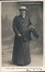 Female Coach Driver?  Buggy Whip Postcard