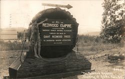 Redwood Empire Wood Sign Postcard