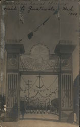 American Naval Officers' visit to Guatemala - 1909 Postcard