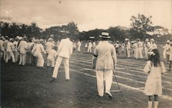 People Watching a Running Race Postcard