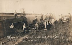 R.I. Wrecked Between Gasey and Adair Aug 17, 1941 Iowa Disasters Postcard Postcard Postcard