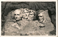 Mt. Rushmore Memorial Aerial View, Under Construction Keystone, SD Postcard Postcard Postcard