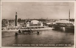South Bank Exhibition from the North Bank, Festival of Britain Postcard