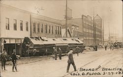 Damage from the Columbus Ohio Flood on Broad and Belle streets Postcard