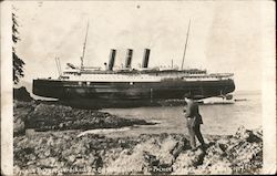 Prince Rupert Wrecked on Genn Island, March 23, 1917 British Columbia Canada Postcard Postcard Postcard