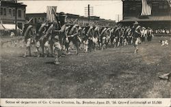 Scene of Departure of Co. C, Sunday, June 25, '16, Crowd Estimated at 15,000 Creston, IA Postcard Postcard Postcard