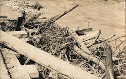 Arroyo Seco flood - 1912-1913 - Highland Park Postcard