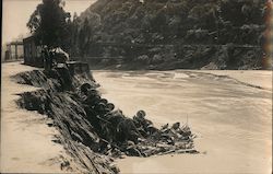 Arroyo Seco Flood, Highland Park - 1912 Postcard