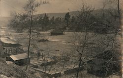 Destroyed Homes from Arroyo Seco or Los Angeles River Flood of 1912-13, Highland Park Postcard