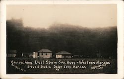 Approaching Dust Storm 5 Miles Away - Western Kansas, Stovall Studio Postcard